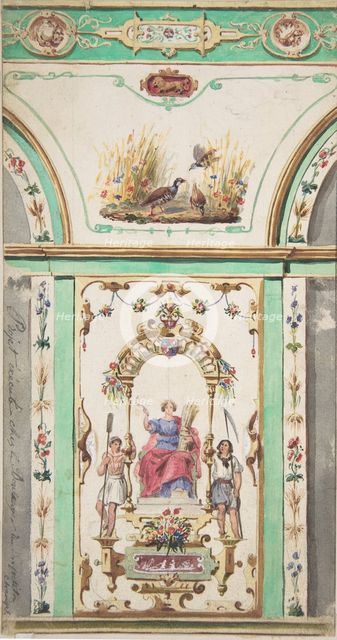 Design for Painted Wall Decoration for a Bakery, second half 19th century. Creators: Jules-Edmond-Charles Lachaise, Eugène-Pierre Gourdet.