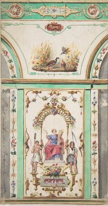 Design for Painted Wall Decoration for a Bakery, second half 19th century. Creators: Jules-Edmond-Charles Lachaise, Eugène-Pierre Gourdet