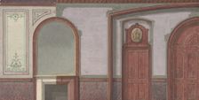 Design for Painted Wall Paneling, Deepdene, Dorking, Surrey, 1875-79. Creators: Jules-Edmond-Charles Lachaise, Eugène-Pierre Gourdet