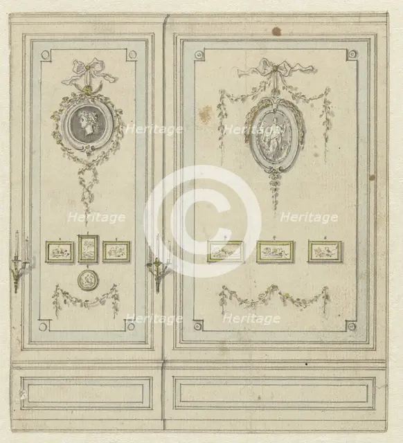 Design for part of a wall painting for the Van Hasselt side room, c.1752-c.1819.  Creator: Juriaan Andriessen.