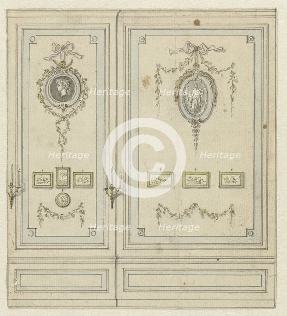 Design for part of a wall painting for the Van Hasselt side room, c.1752-c.1819.  Creator: Juriaan Andriessen.