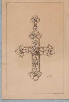 Design for Pendant with Diamonds, c.1864-c.1894. Creator: Henri Cameré