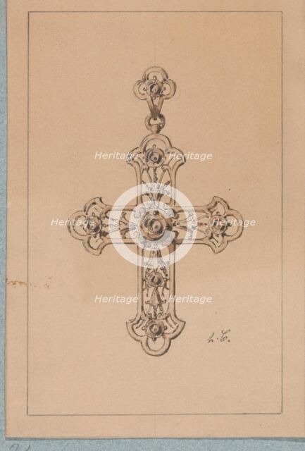 Design for Pendant with Diamonds, c.1864-c.1894. Creator: Henri Cameré.
