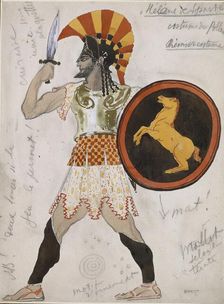 Design for Pollux's Costume in Helene de Sparte c1910s. Artist: Leon Bakst
