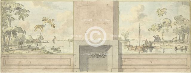 Design for room wall for the D. Luden dining room, 1785. Creator: Juriaan Andriessen.