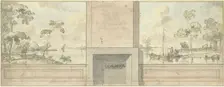 Design for room wall for the D. Luden dining room, 1785. Creator: Juriaan Andriessen