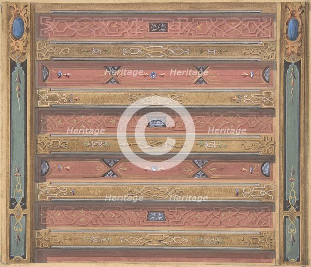 Design for Salon Ceiling, Château de Cangé, second half 19th century. Creators: Jules-Edmond-Charles Lachaise, Eugène-Pierre Gourdet.