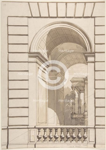 Design for Stable Arches, Hôtel Candamo, ca. 1873. Creators: Jules-Edmond-Charles Lachaise, Eugène-Pierre Gourdet.