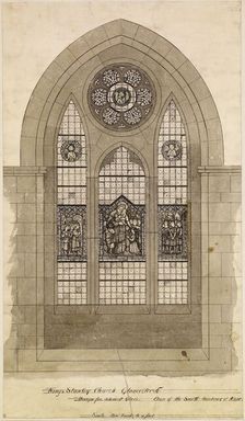 Design For Stained Glass - Kings Stanley Church, Gloucestershire, 1860-62. Creator: Philip Webb