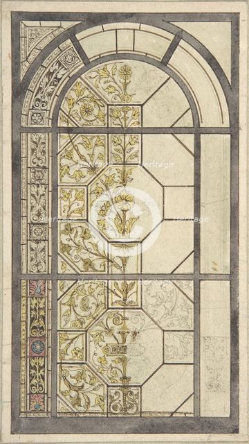 Design for Stained Glass Windows, 19th century. Creator: John Gregory Crace.