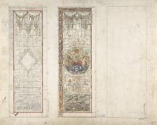 Design for Stained Glass with Marine Motifs, 19th century. Creator: John Gregory Crace