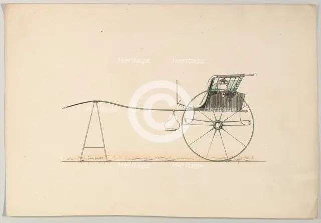Design for Stanhope Gig, 1850-74. Creator: Unknown.