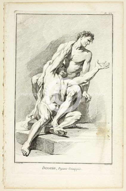 Design: Grouped Figures, from Encyclopédie, 1762/77. Creator: Benoit-Louis Prevost.
