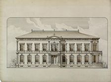 Design Studies, Elevation of a Villa, Presentation Elevation, c. 1870. Creator: Carl J Furst