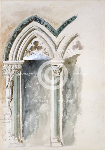 Design Studies for Capitals for the University Museum, Oxford, 19th century. Artist: John Ruskin.