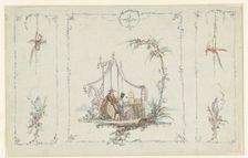 Design sketch in Chinoiserie style, 1763-1826. Creator: Abraham van Strij