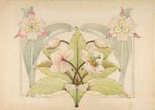 Design with Flowers, 19th century. Creator: Anon