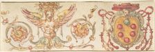 Design with Medici Coat of Arms and Harpy (Embroidery Design?), 16th century. Creator: Anon