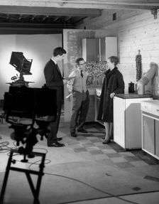 Designer in a photographic studio, Mexborough, South Yorkshire, 1964. Creator: Michael Walters