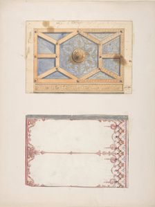 Designs for Ceiling and Wall Decoration for Monsieur Lecomte de la Grange, second half 19th century. Creators: Jules-Edmond-Charles Lachaise, Eugène-Pierre Gourdet