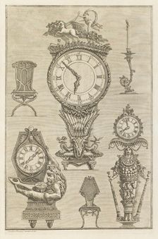 Designs for clocks, 1769. Creator: Giovanni Battista Piranesi