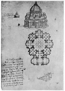 Designs for a central church, c1488 (1954).Artist: Leonardo da Vinci