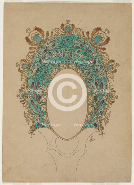 Designs for a Hand Mirror, c. 1900-1902. Creator: Félix Bracquemond (French, 1833-1914).