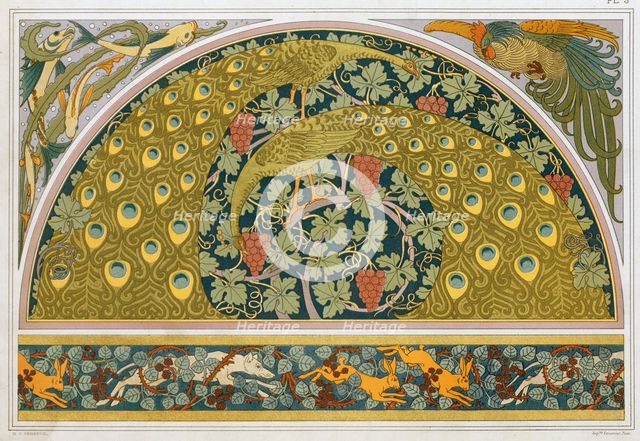 Designs for borders and corner,  pub. 1897. Creator: Maurice Pillard Verneuil (1869?1942).