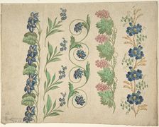 Designs for Embroidery, 19th century. Creator: Anon