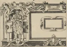 Designs for frames after the Galerie de François 1er at Fontainebleau, 1542-47., 1542-47. Creator: Jacques Androuet Du Cerceau