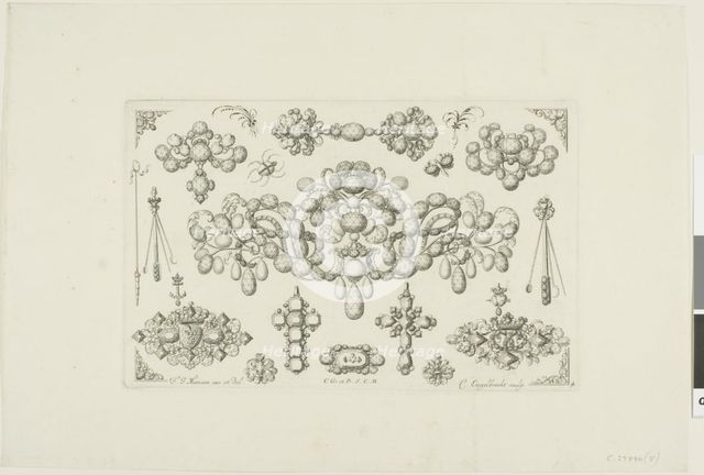 Designs for Jewelry, before 1697. Creator: Christian Engelbrecht.