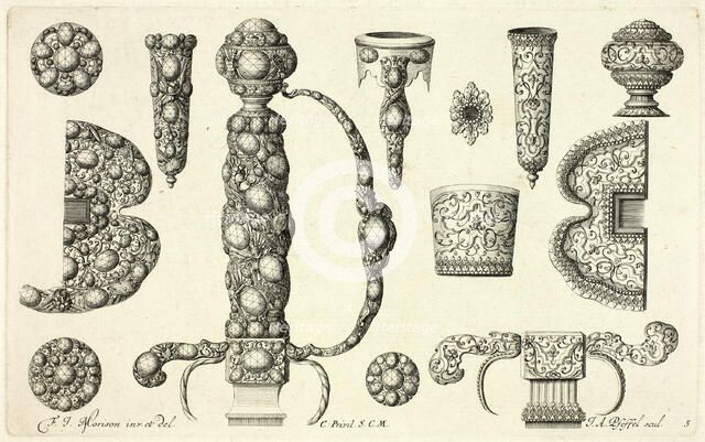 Designs for Jewelry, before 1697. Creator: Johann Andreas Pfeffel.