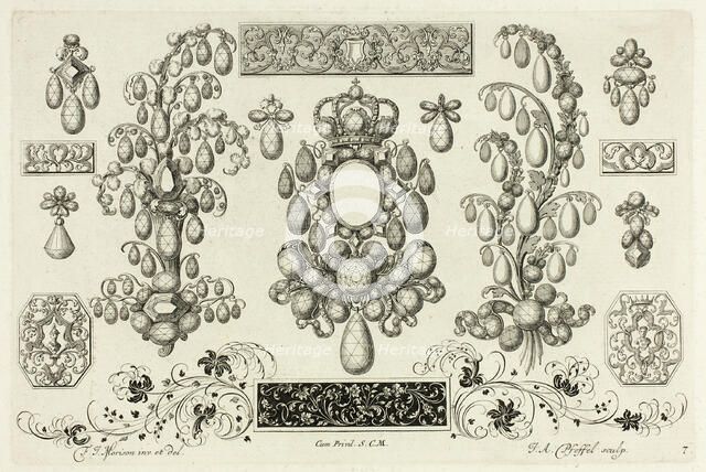 Designs for Jewelry, before 1697. Creator: Johann Andreas Pfeffel.