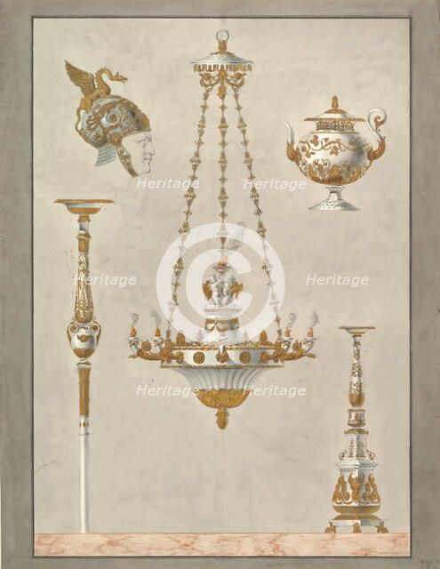 Designs for Metalwork, 19th century. Creator: Anon.