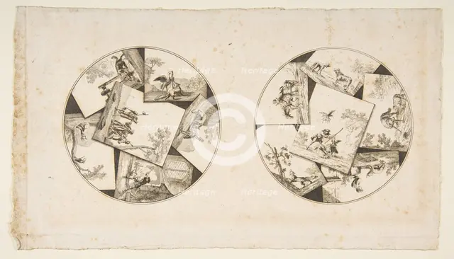 Designs for Plates Taken from Oudry's Illustrations to La Fontaine's Fables, after 1755. Creator: Anon.