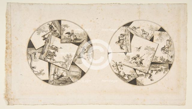 Designs for Plates Taken from Oudry's Illustrations to La Fontaine's Fables, after 1755. Creator: Anon.