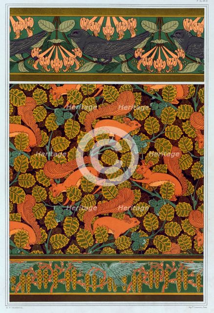 Designs for wallpaper,  and borders,  pub. 1897. Creator: Maurice Pillard Verneuil (1869?1942).