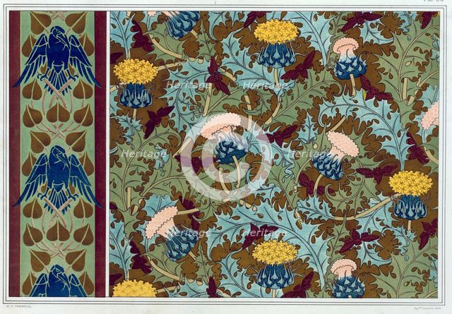 Designs for wallpaper borders and printed fabric,  pub. 1897. Creator: Maurice Pillard Verneuil (1869?1942).