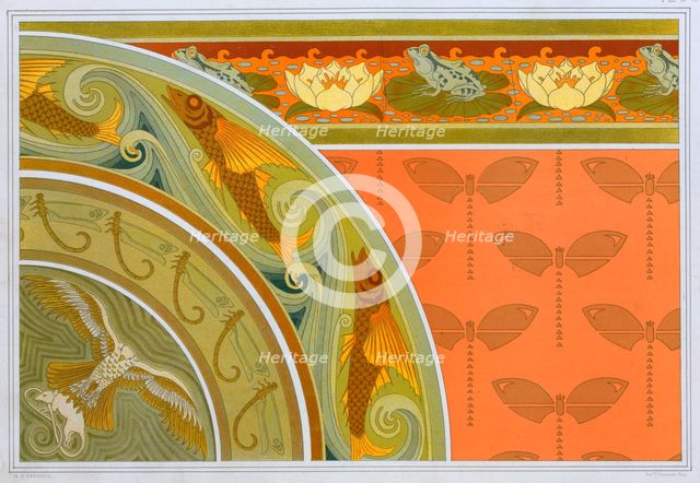 Designs for wallpaper borders, pub. 1897. Creator: Maurice Pillard Verneuil (1869?1942).