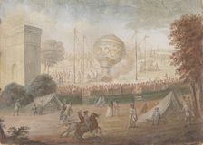 Designs for Top and Four Sides of a Snuffbox with Scenes depicting the Ascent..., ca. 1784-89. Creator: Anon