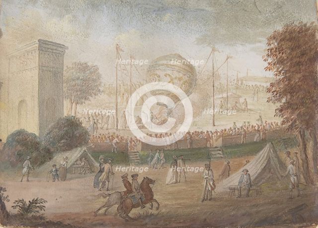Designs for Top and Four Sides of a Snuffbox with Scenes depicting the Ascent..., ca. 1784-89. Creator: Anon.