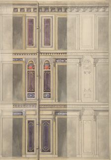 Designs for three windowed storeys, 1830-97. Creators: Jules-Edmond-Charles Lachaise, Eugène-Pierre Gourdet