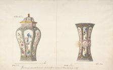 Designs for Two Porcelain Vases, ca. 1770-85. Creator: Anon