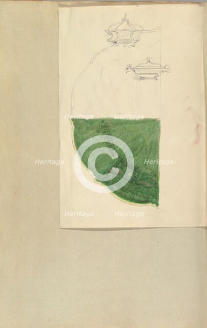 Designs for Two Tureens and a Plate, 1845-55. Creator: Alfred Crowquill.