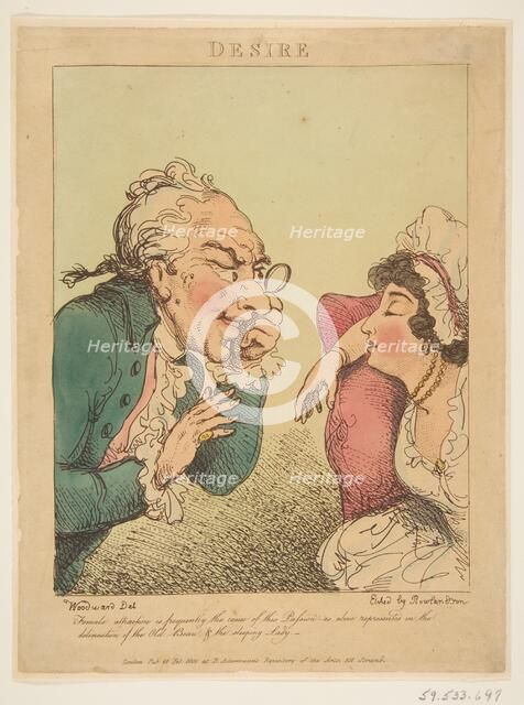 Desire, February 21, 1800. Creator: Thomas Rowlandson.