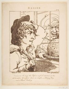 Desire (Le Brun Travested, or Caricatures of the Passions), January 20, 1800. Creator: Thomas Rowlandson