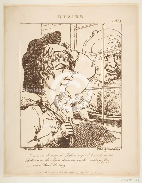 Desire (Le Brun Travested, or Caricatures of the Passions), January 20, 1800. Creator: Thomas Rowlandson.