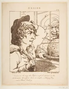 Desire (Le Brun Travested, or Caricatures of the Passions), January 20, 1800. Creator: Thomas Rowlandson
