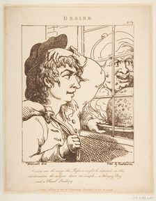 Desire (Le Brun Travested, or Caricatures of the Passions), January 20, 1800. Creator: Thomas Rowlandson