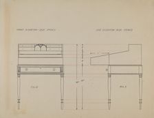 Desk, 1935/1942. Creator: Unknown